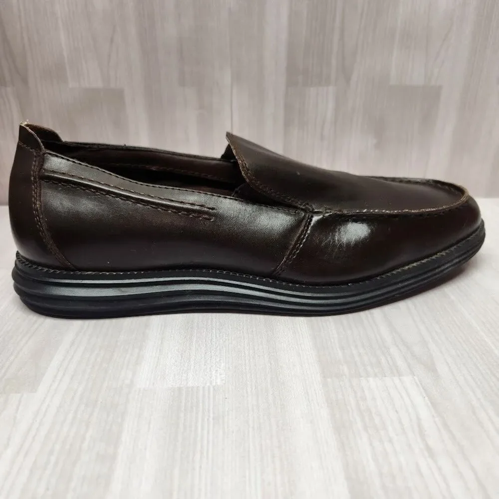 Deer Stag Andrew Mens Casual Loafers Dress Shoes Brown Size 9.5 Leather